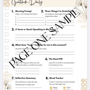 Printable 2 Page Gratitude Daily Journal